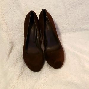 Brown chunky heel